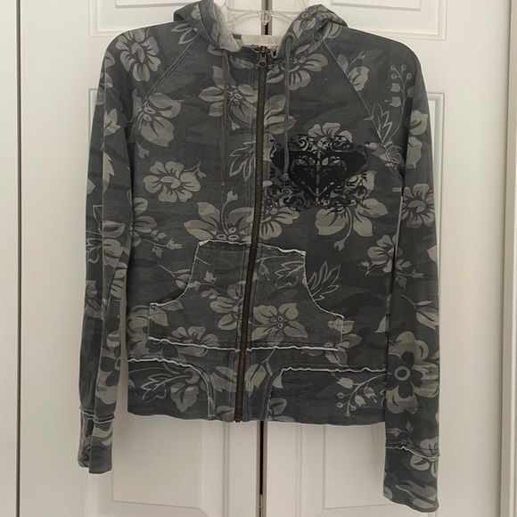 Roxy Camo/ Flower Hooded Swaetshirt - Picture 2 of 4
